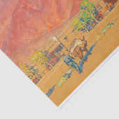 Stad en kliffen door Maynard Dixon Tissuepapier (Detail)