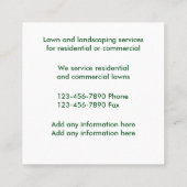 Stad- en landschapsarchitectuur vierkante visitekaartje (Achterkant)