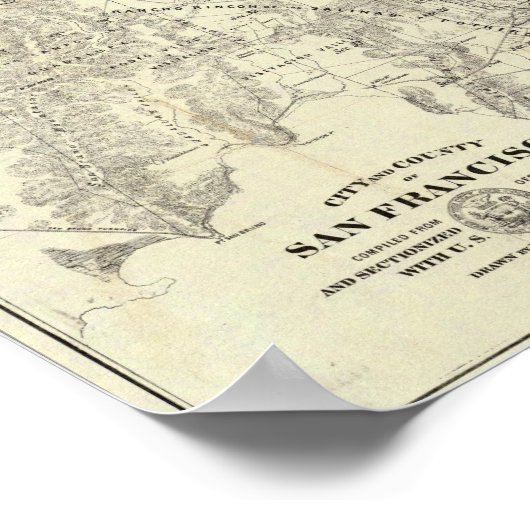 Stad en provincie San Francisco Poster (Hoek)