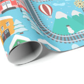 Stad- en spoorwegen cadeaupapier (Rol Hoek)