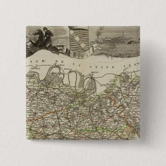 Stad en steden vierkante button 5,1 cm (Voorkant)