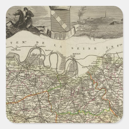 Stad en steden vierkante sticker (Voorkant)