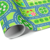 Stad en wegen cadeaupapier (Rol Hoek)