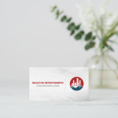 Stad en Woning Logo | Makelaar Visitekaartje (Staand voorkant)