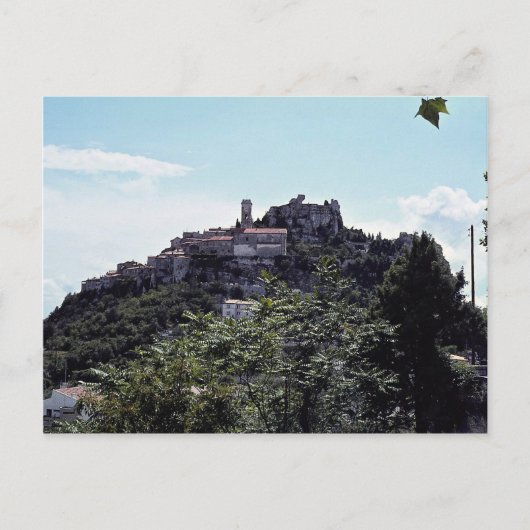 Stad Eze, Franse Riviera Briefkaart (Voorkant)