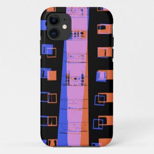 Stad flatgebouw 's nachts Case-Mate iPhone case