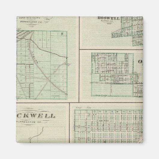 Stad Fowler, Benton Co. Magneet (Voorkant)
