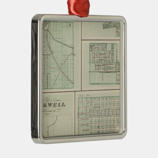 Stad Fowler, Benton Co. Metalen Ornament (Rechts)