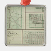 Stad Fowler, Benton Co. Metalen Ornament (Voorkant)