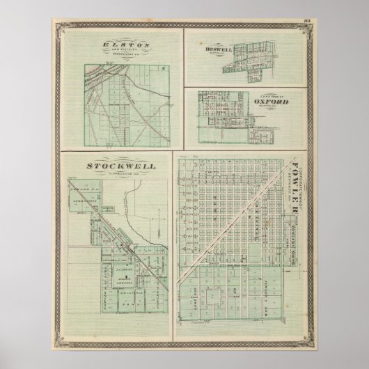Stad Fowler, Benton Co. Poster (Voorkant)