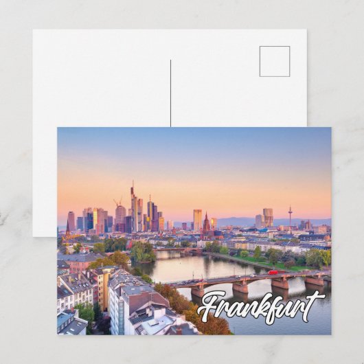 Stad Frankfurt, Duitsland Briefkaart (Voorkant / Achterkant)