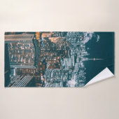 STAD GEBOUWD OP TOP-UITZICHT BADHANDDOEK (Badhanddoek)