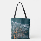 STAD GEBOUWD OP TOP-UITZICHT TOTE BAG (Achterkant)