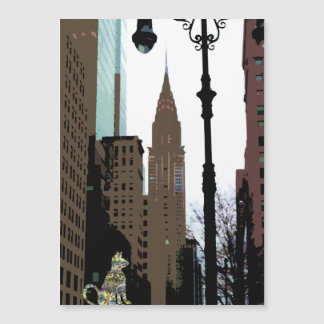 Stad Glanzende Kat NYC Artistieke Magneet