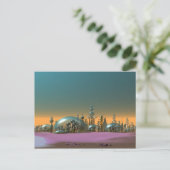 Stad Glass Gold en Silver Briefkaart (Staand voorkant)