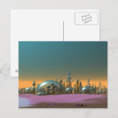 Stad Glass Gold en Silver Briefkaart (Voorkant / Achterkant)