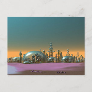 Stad Glass Gold en Silver Briefkaart