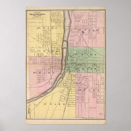 Stad Grand Rapids, provincie Kent Poster (Voorkant)