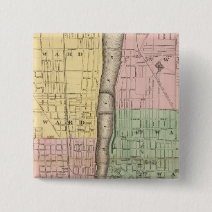 Stad Grand Rapids, provincie Kent Vierkante Button 5,1 Cm