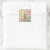 Stad Grand Rapids, provincie Kent Vierkante Sticker (Tas)