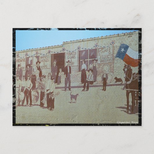 Stad Grapevine Briefkaart (Voorkant)