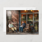 Stad - Greenwich Village - The path café Briefkaart (Voorkant / Achterkant)