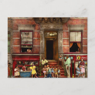 Stad - Harlem NY - Stoop life 1935 Briefkaart
