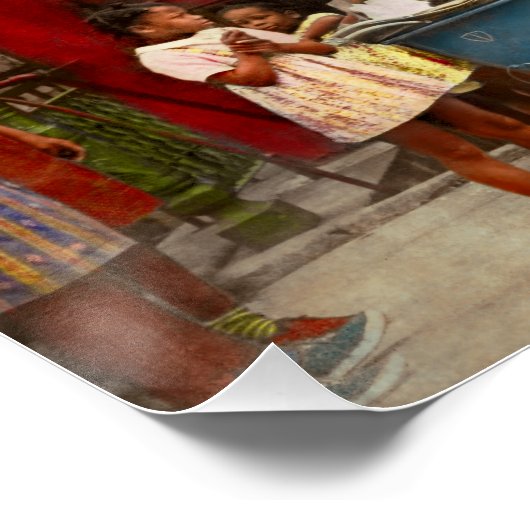 Stad - Harlem NY - Stoop life 1935 Perfect Poster (Hoek)