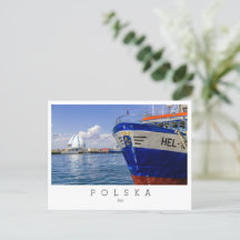 Stad Hel, kustplaats, Polen, Polska, Briefkaart