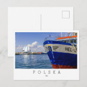 Stad Hel, kustplaats, Polen, Polska, Briefkaart (Voorkant / Achterkant)