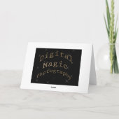 stad het scene_Painting, Vrolijke Kerstmis Feestdagen Kaart (Achterkant)