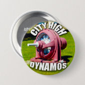 STAD HOGE DYNAMOS RONDE BUTTON 7,6 CM (Voorkant /achterkant)