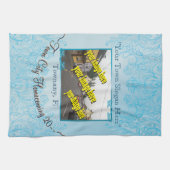 Stad Homecoming Aquamarijn Herdenking Theedoek (Horizontaal)