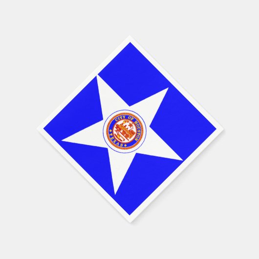 Stad Houston, Texas Flag Paper Napkins Servet (Hoek)