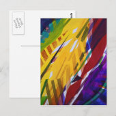 Stad II - Abstracte regenboogstralen Briefkaart (Voorkant / Achterkant)