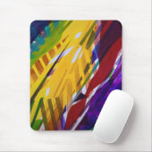 Stad II - Abstracte regenboogstralen Muismat (Met muis)