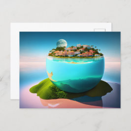 Stad in de beker, Postcrossing Briefkaart