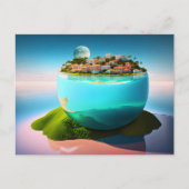 Stad in de beker, Postcrossing Briefkaart (Voorkant)