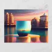 Stad in de beker, Postcrossing Briefkaart (Voorkant)