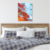 Stad in de herfst canvas afdruk (Insitu (Slaapkamer))