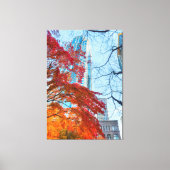 Stad in de herfst canvas afdruk (Voorkant)