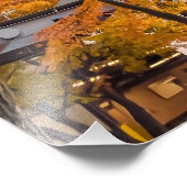 Stad in de herfst foto afdruk (Hoek)
