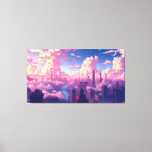 Stad in de lucht canvas afdruk (Voorkant)