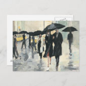 Stad in de Regen Briefkaart (Voorkant / Achterkant)