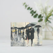 Stad in de Regen Briefkaart (Staand voorkant)