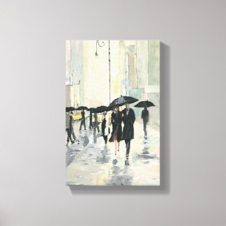 Stad in de Regen Canvas Afdruk