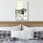Stad in de Regen Canvas Afdruk (Insitu (Slaapkamer))