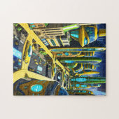 Stad in de toekomst legpuzzel (Horizontaal)