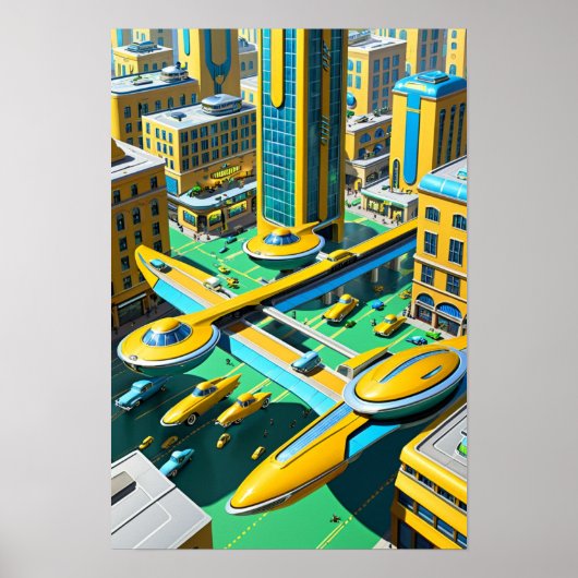 Stad in de toekomst poster (Voorkant)