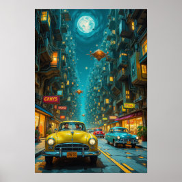 Stad in de toekomst poster